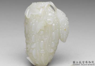 图片[3]-Jade snuff bottle in the shape of bitter gourds, Qing dynasty, 18th century-China Archive